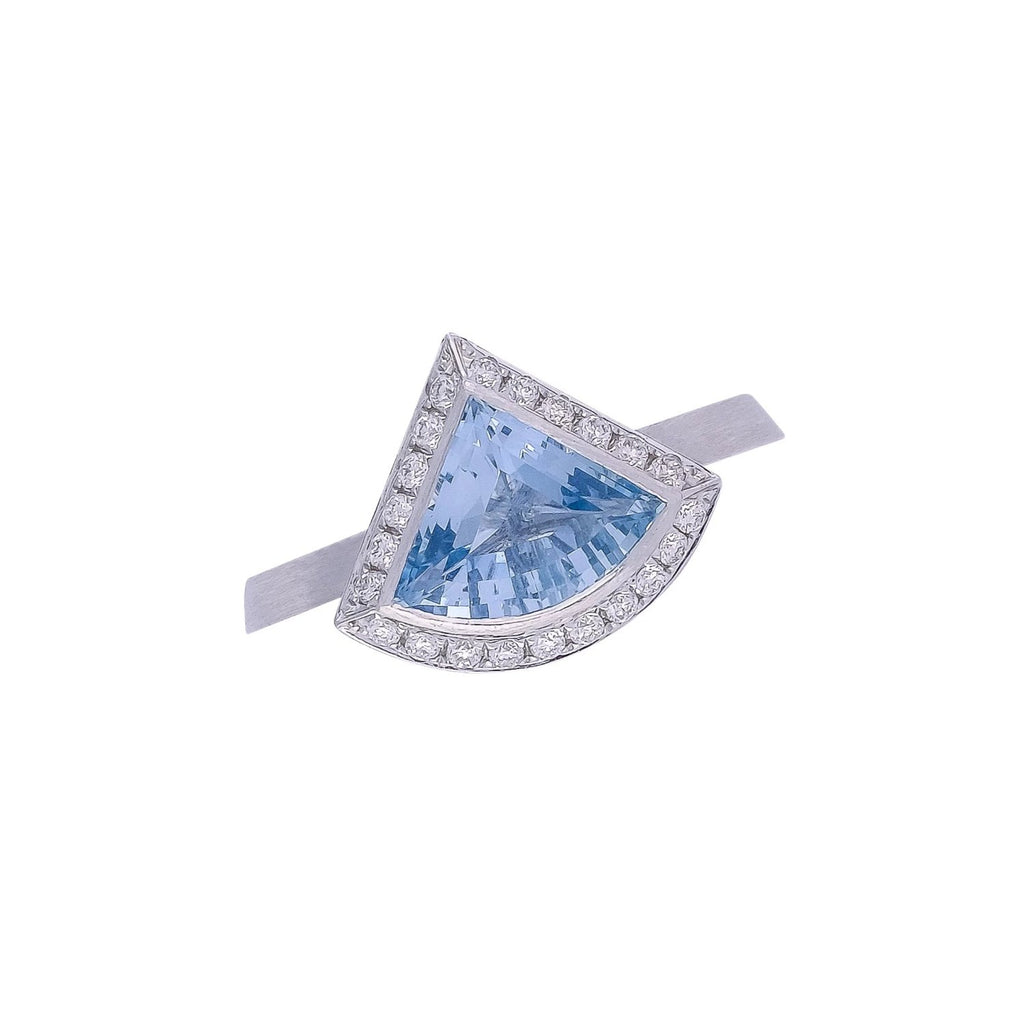 Aquamarine Ring - Vertex Collection by Rachel Yeung Ame Gallery
