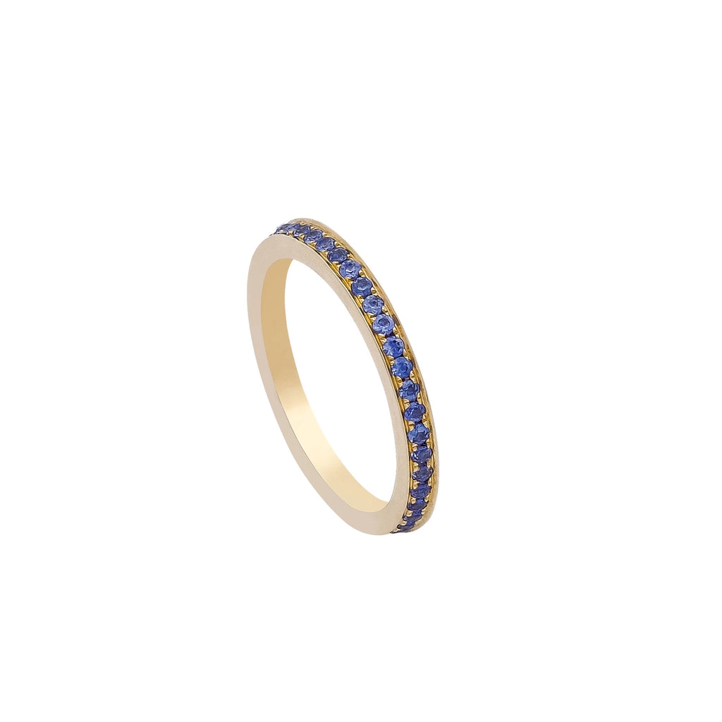 Blue Sapphire Eternity Ring - Vertex Collection by Rachel Yeung 