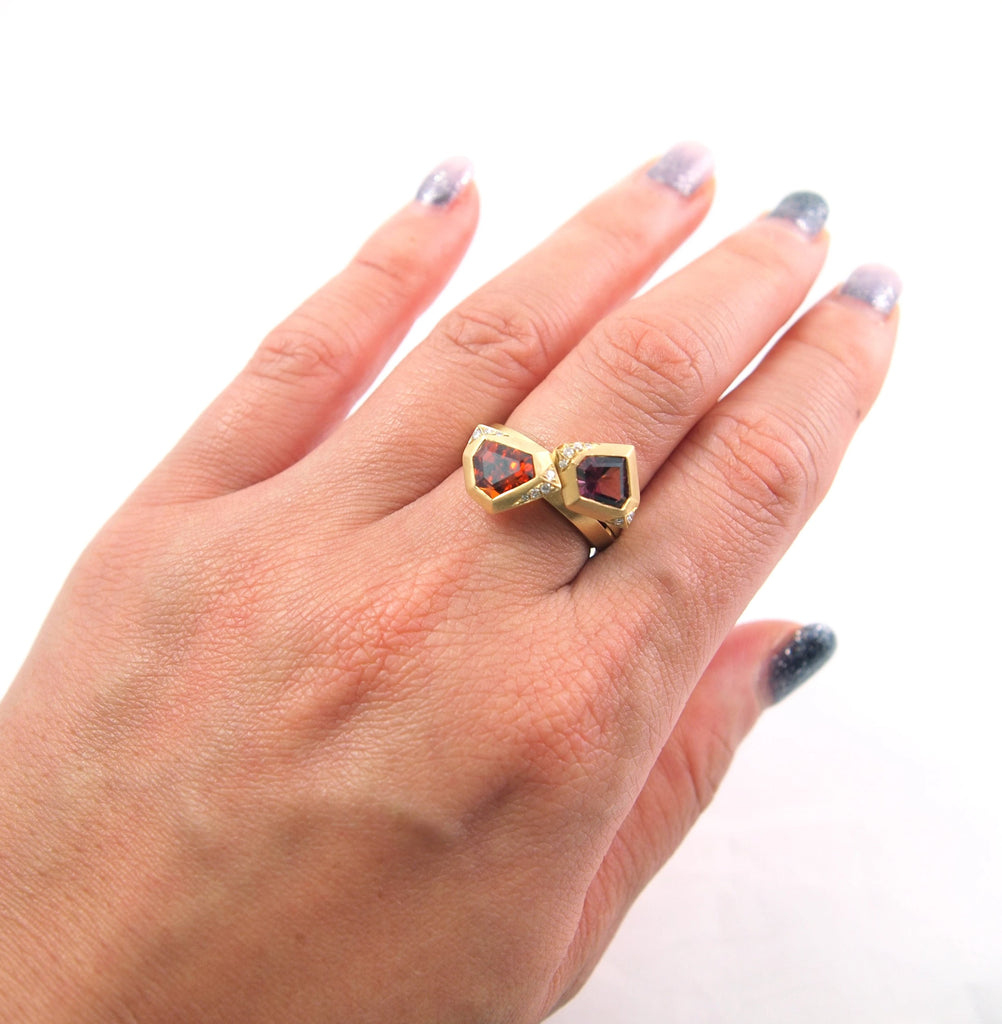 Garnet Ring - Vertex Collection by Rachel Yeung Ame Gallery