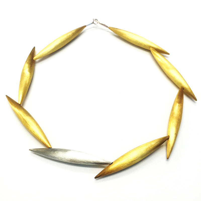 Gold Plated Silver Big Pod Necklace