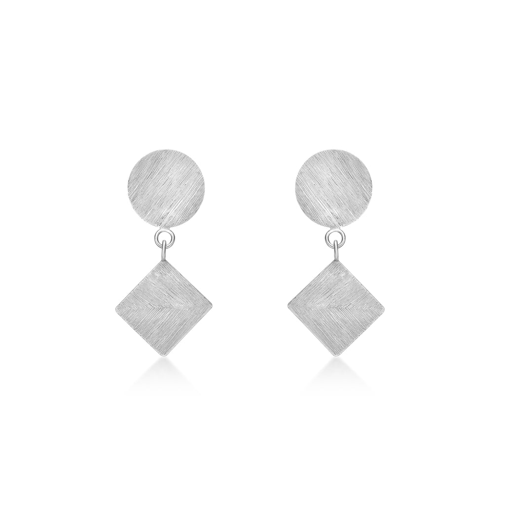 Natalie Wong- Geometric Shapes Earrings with Hand Engraving