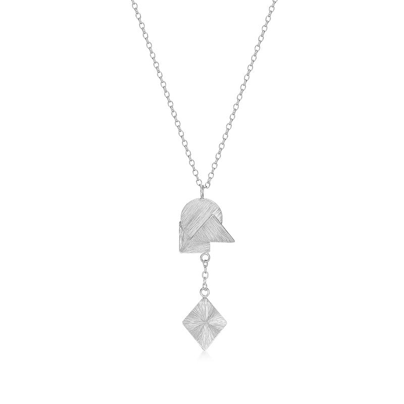 Natalie Wong- Geometric Shapes Necklace with Hand Engraving